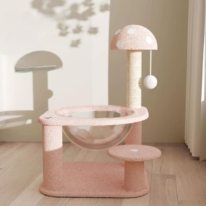 Alternative view of Mushroom-Themed Luxury Cat Tree & Transparent Space Capsule Bed