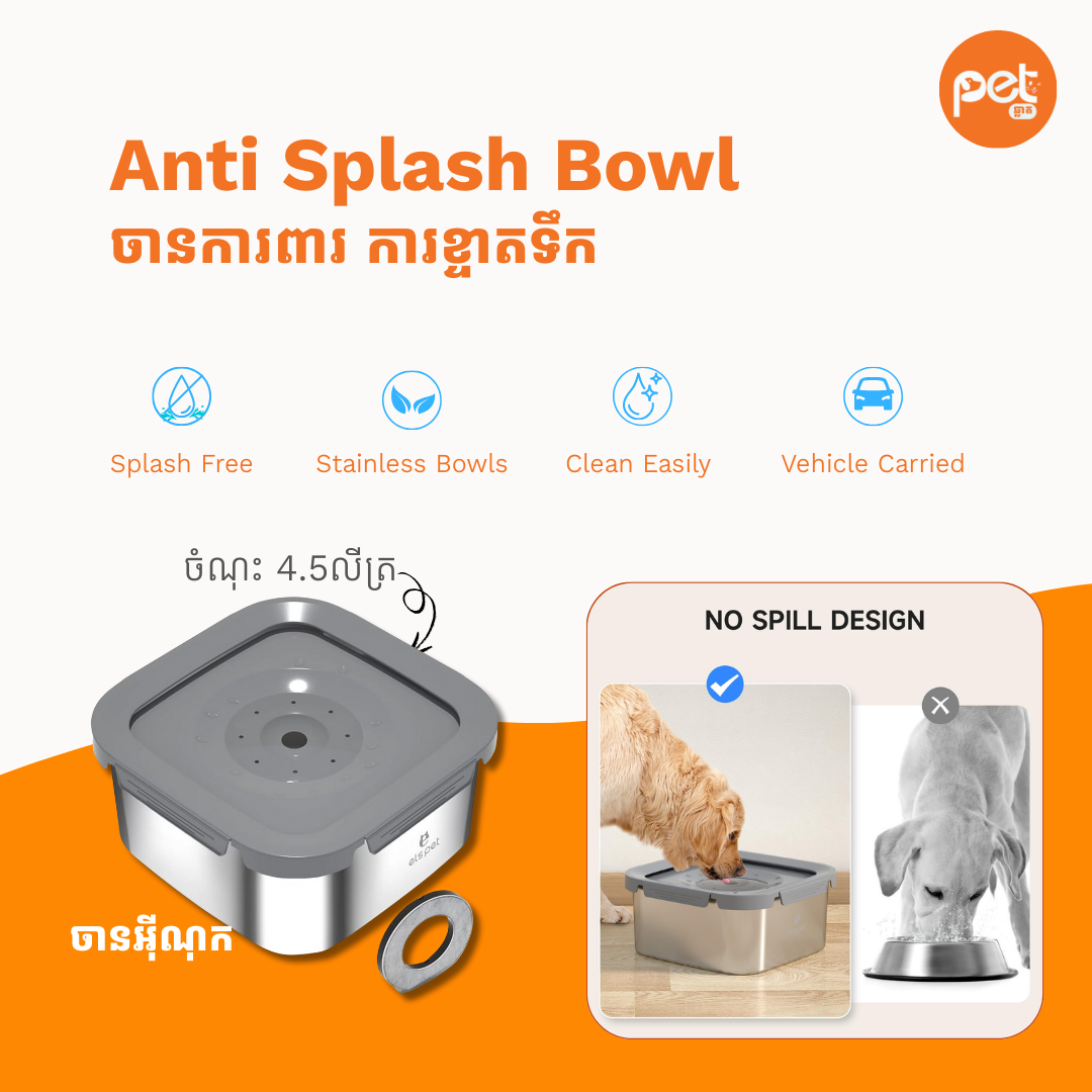 ELS PET Anti-Splash Water Bowl - Image 2
