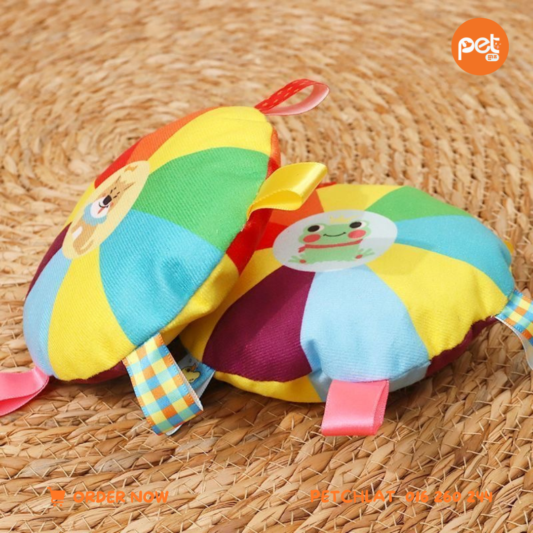 Colorful Round Squeaky Plush Toy for Dogs & Cats - Image 4