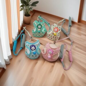 Rabbit Harness Leash, Adjustable Soft Mesh Pet Harness & Leash Set