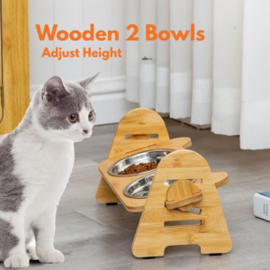 Alternative view of Adjustable Wooden Elevated Pet Diner
