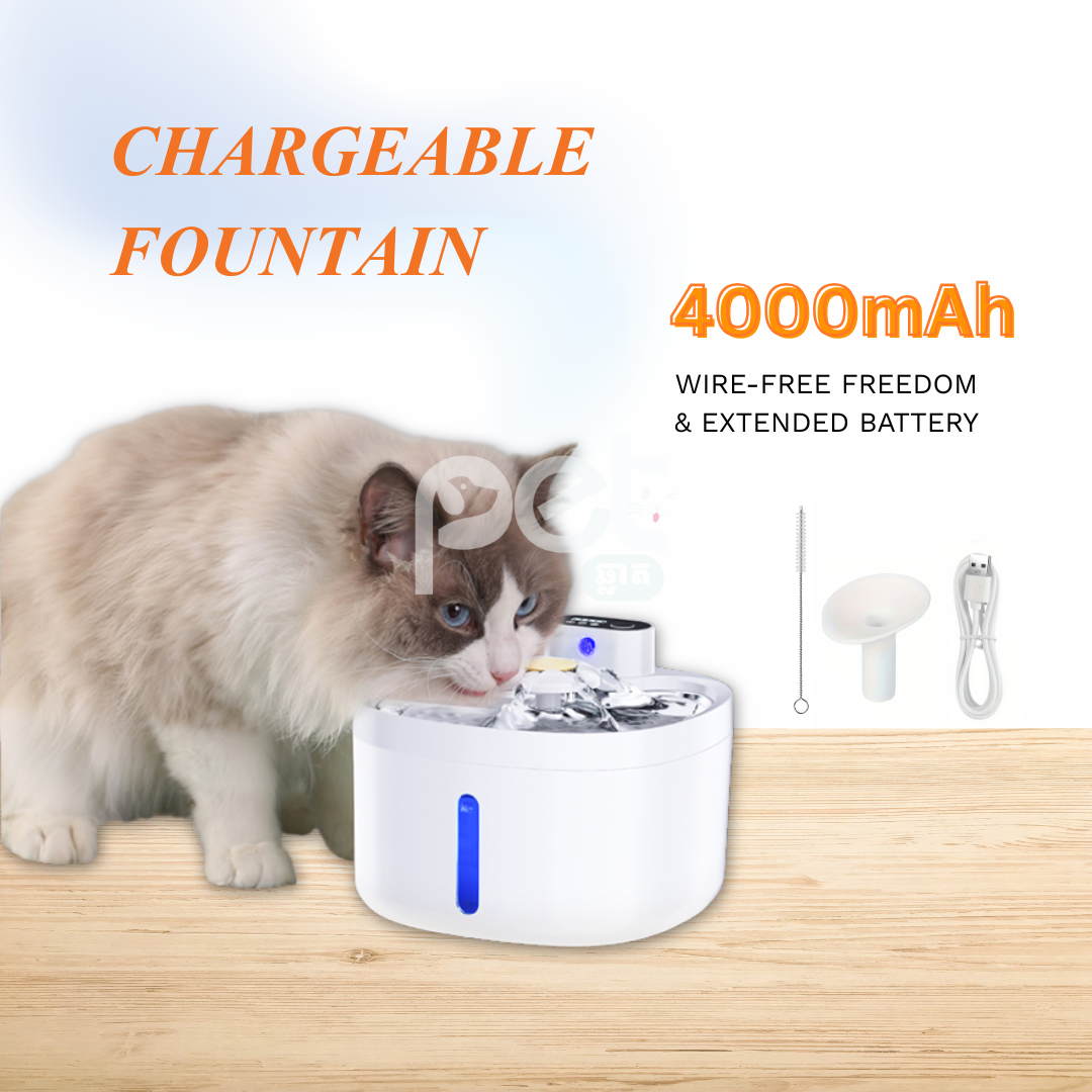 Chargeable Wireless Smart Pet Fountain (4000mAh)