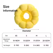 Alternative view of Plush Sun-Flower Recovery Collar
