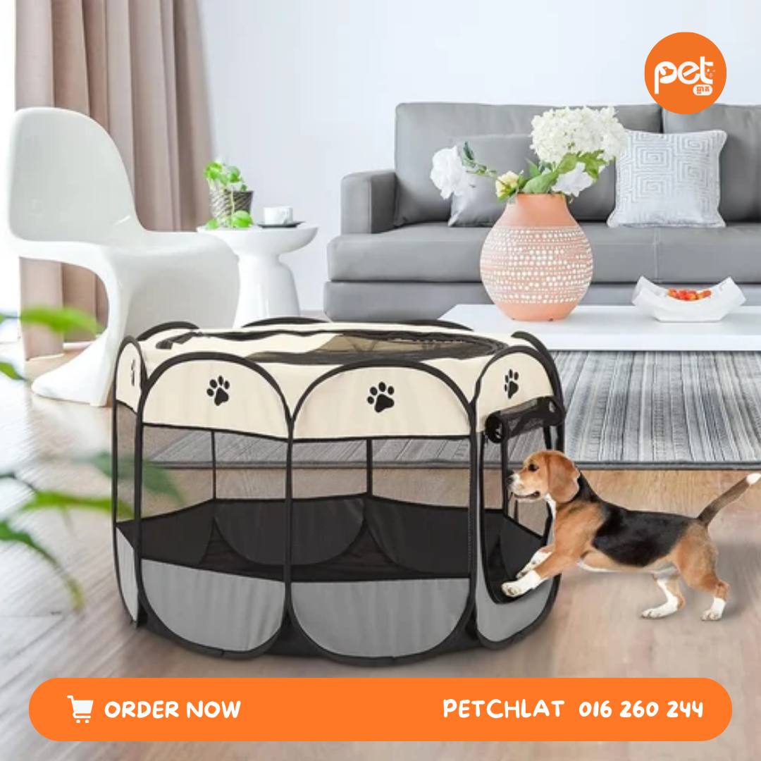 Portable Folding Pet Playpen - Size XL (100cmx58cm) - Image 2