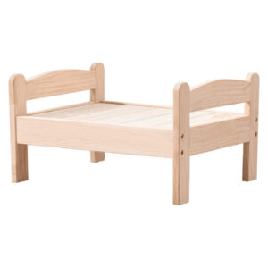 Alternative view of Wooden Floral Doll Bed for Pets