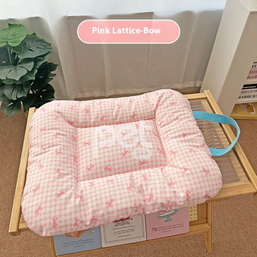 Lattice-Bow Reversible Pet Cushion - Image 2
