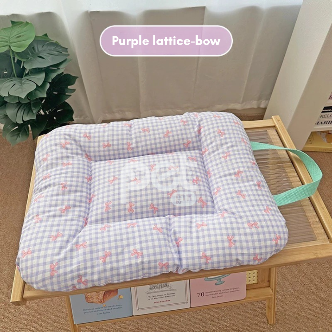 Lattice-Bow Reversible Pet Cushion - Image 5