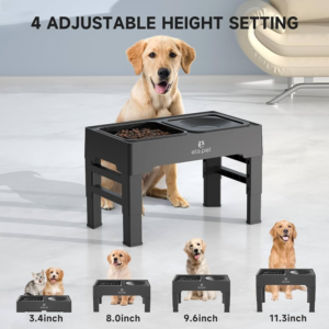 Els Pet 2-in-1 Elevated Slow Feeder & No-Spill Bowl Stand