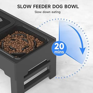 Alternative view of Els Pet 2-in-1 Elevated Slow Feeder & No-Spill Bowl Stand