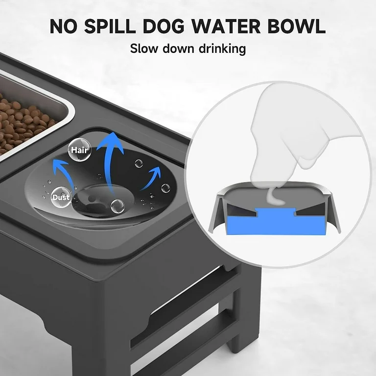 Els Pet 2-in-1 Elevated Slow Feeder & No-Spill Bowl Stand - Image 3