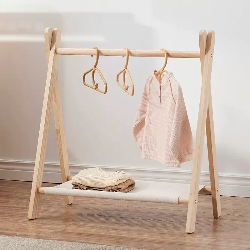 Wooden A-Frame Pet Clothing Rack