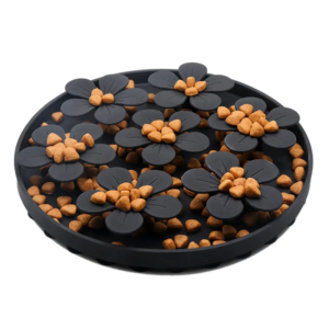 Alternative view of Floral Silicone Slow Feeder Mat