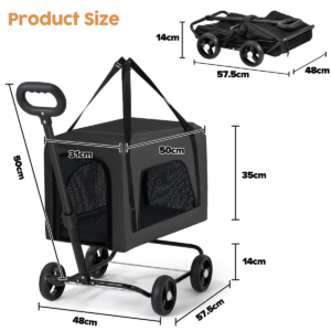 Alternative view of Ultra-Lightweight Compact Pet Stroller