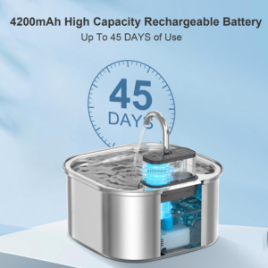 Alternative view of Smart Wireless Pet Fountain: 3.2L Large Capacity