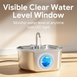 3.2L Ultra-Quiet Stainless Steel Pet Fountain