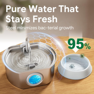 Alternative view of 3.2L Ultra-Quiet Stainless Steel Pet Fountain