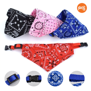 Alternative view of Adjustable Paisley Pet Bandana Collar