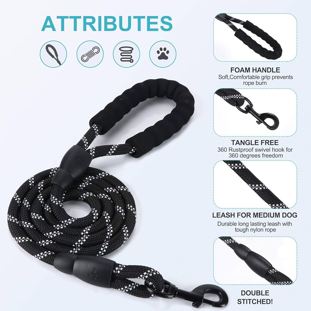 Heavy-Duty Reflective Rope Leash for Large Dogs - Image 2