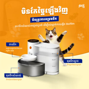 Smart Wireless Pet Water Fountain-Self Refill 3L
