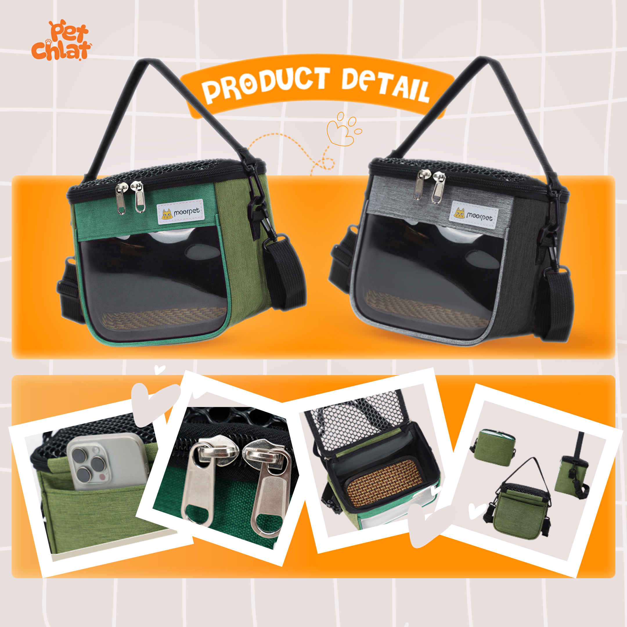 Moorpet Portable Small Pet Outing Carrier Bag - Image 3