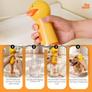 Alternative view of Automatic Electric Foaming Pet Bath Sprayer (Yellow Duck)