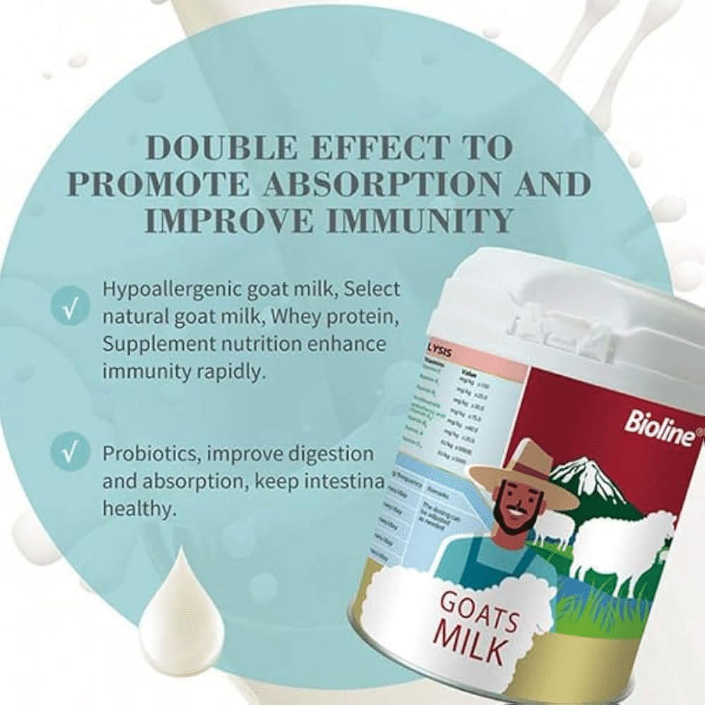 Bioline Goat Milk Powder with Probiotics & Whey Protein - Image 2